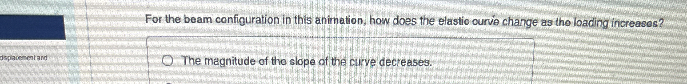 For the beam configuration in this animation, how