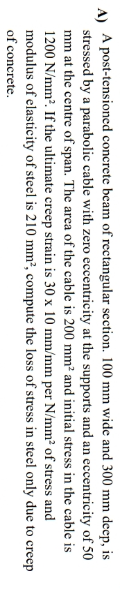 A ) A post - tensioned concrete beam of