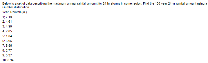 Find the 1 0 0 - year 2 4 - yr rainfall amount