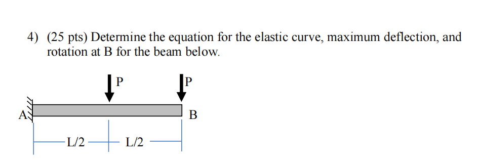 ( 2 5 pts ) Determine the equation for the