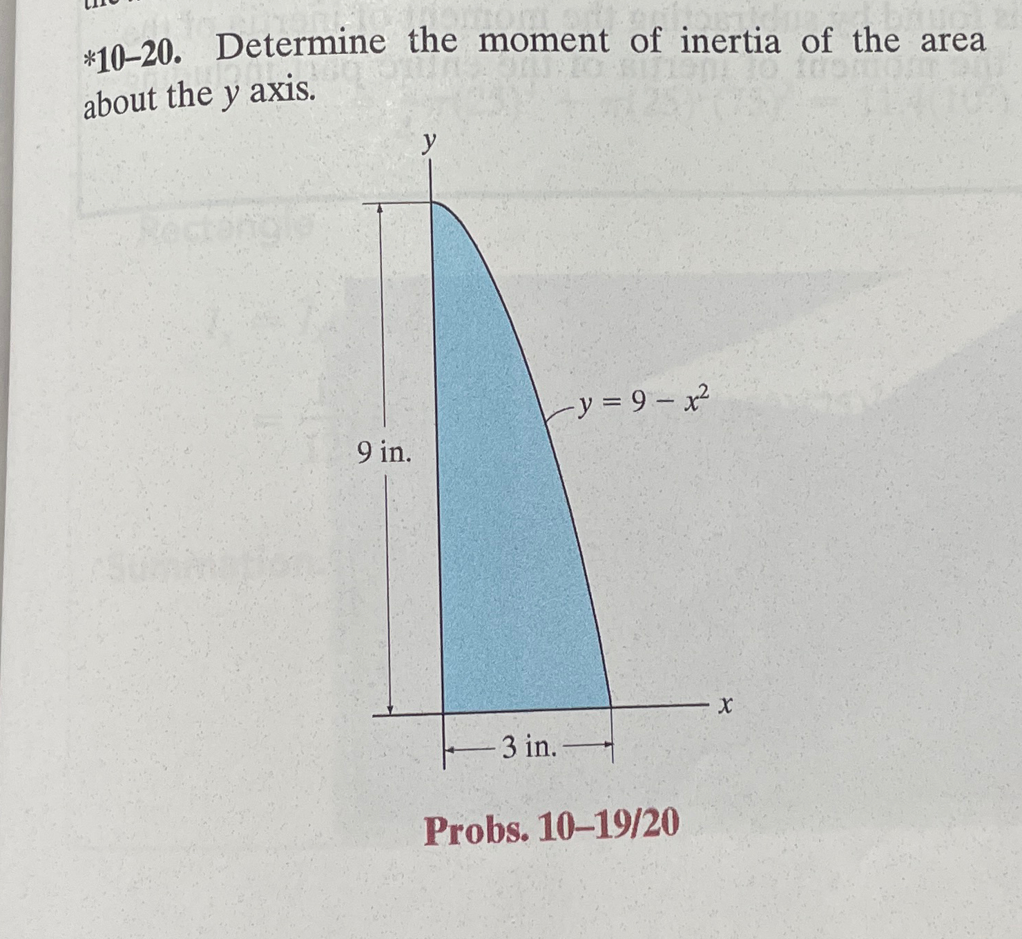 * 1 0 - 2 0 . Determine the moment of inertia of