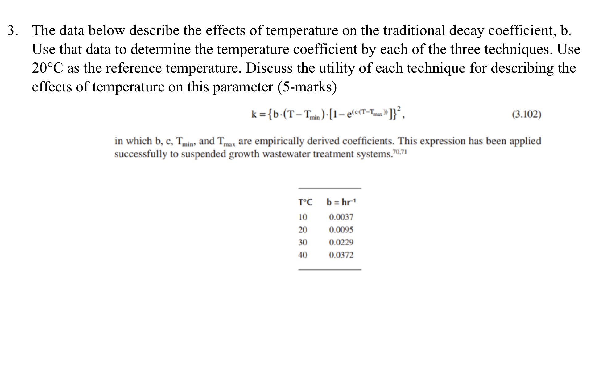 in which b , c , T m i n , and T m a x are