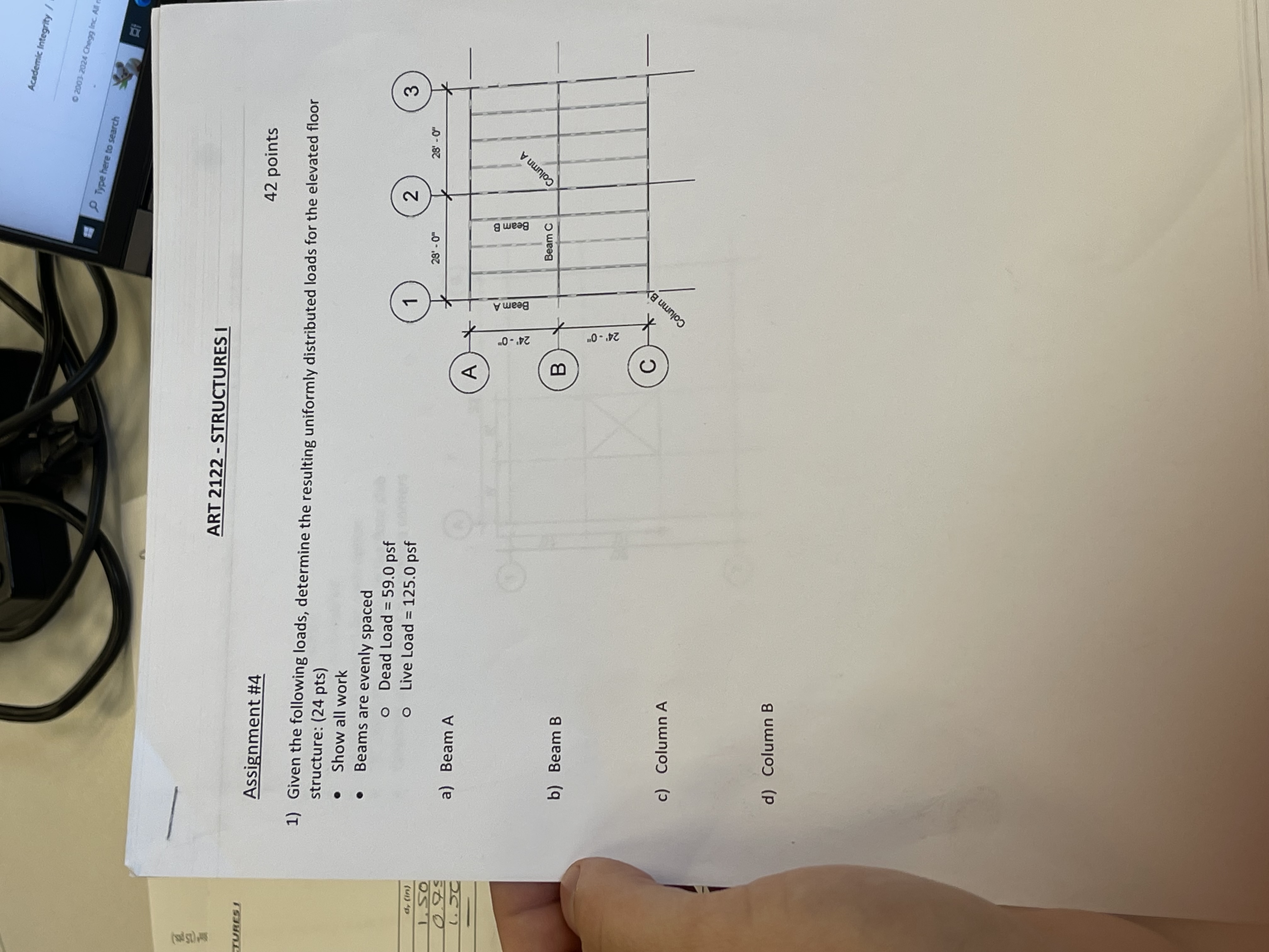 ART 2 1 2 2 - STRUCTURES I Assignment # 4 4 2