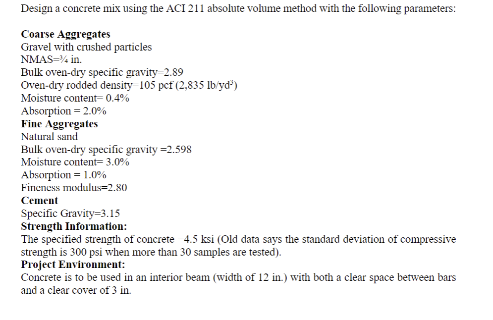 Shown in the table below are specified grading