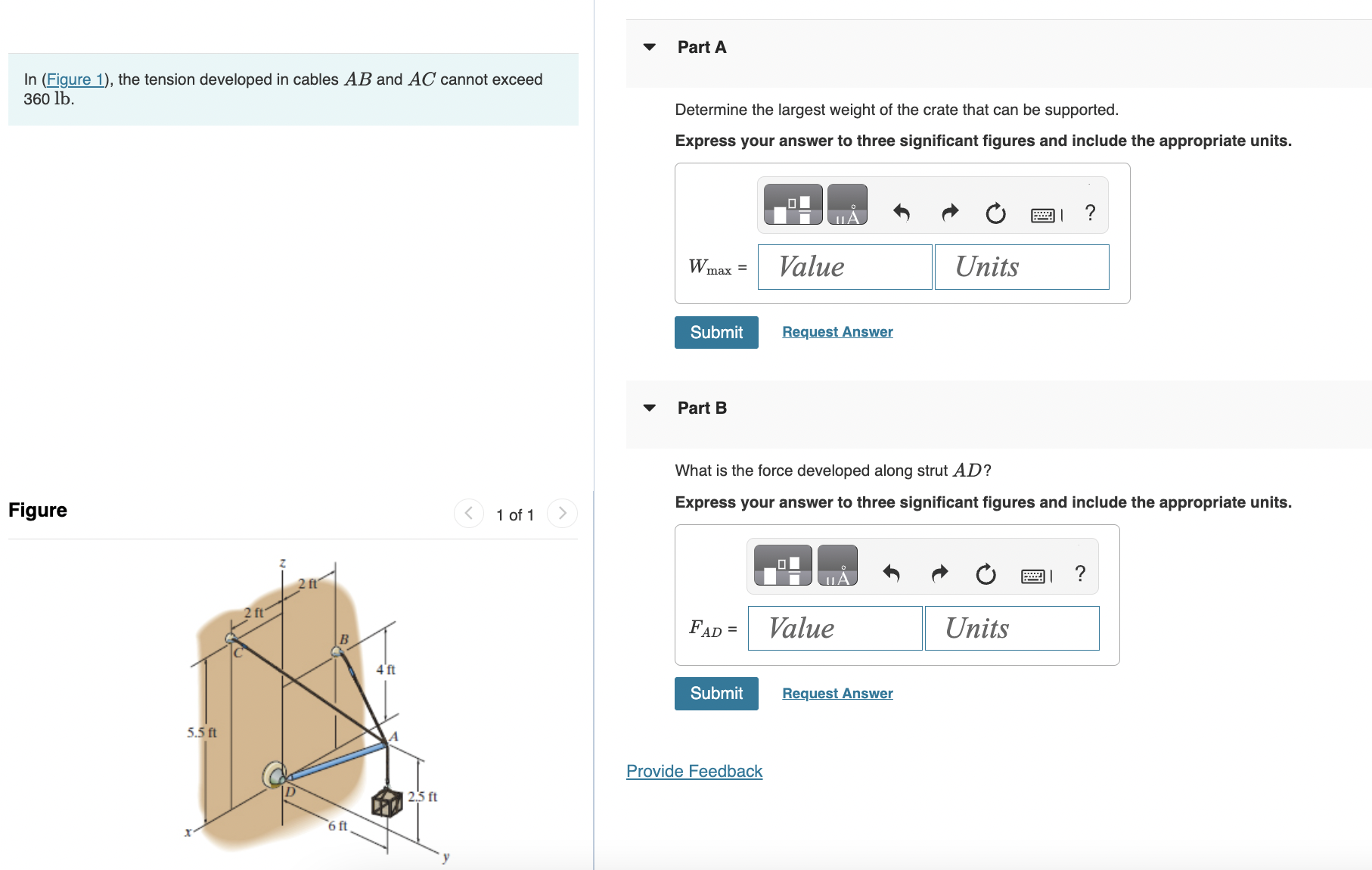 Part A In ( Figure 1 ) , the tension developed in