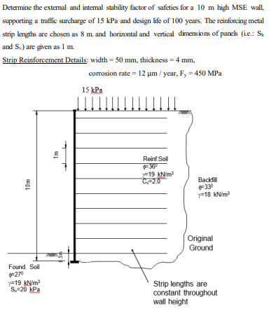 Determine the extemal and intemal stability