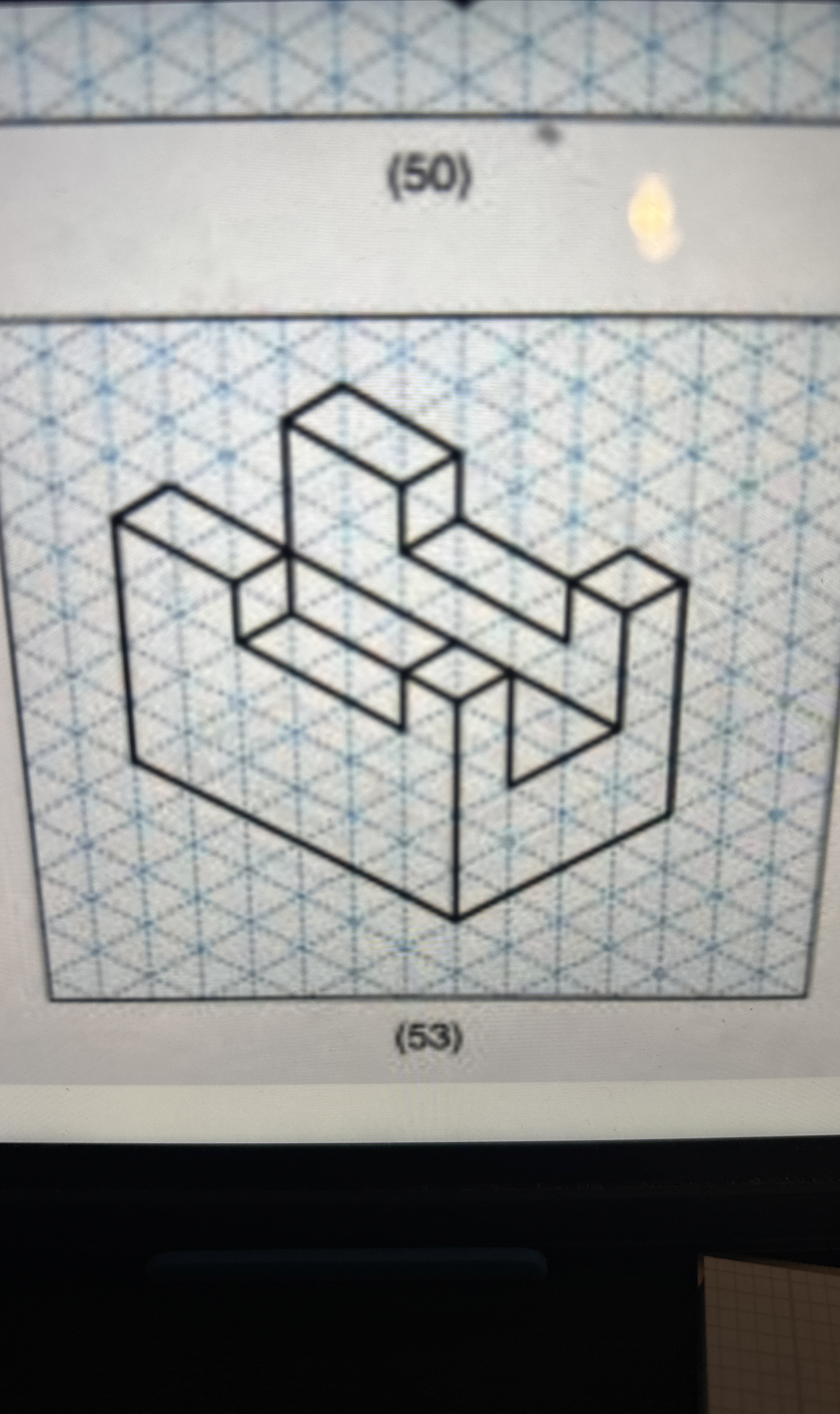 I need hel with drawing the top, front and right