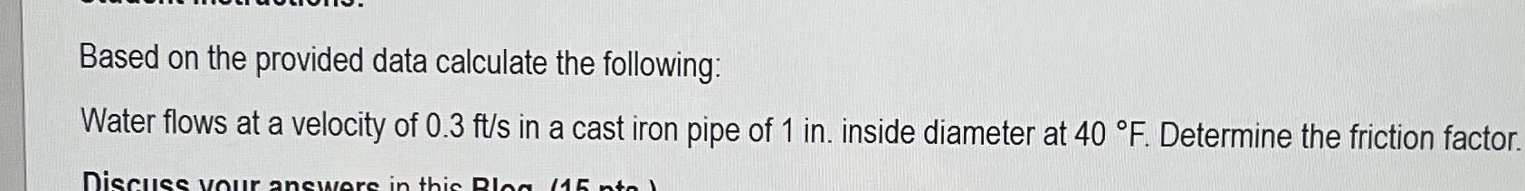 Based on the provided data calculate the