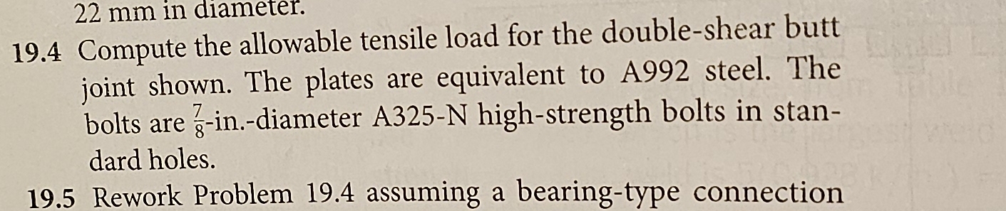 1 9 . 4 Compute the allowable tensile load for