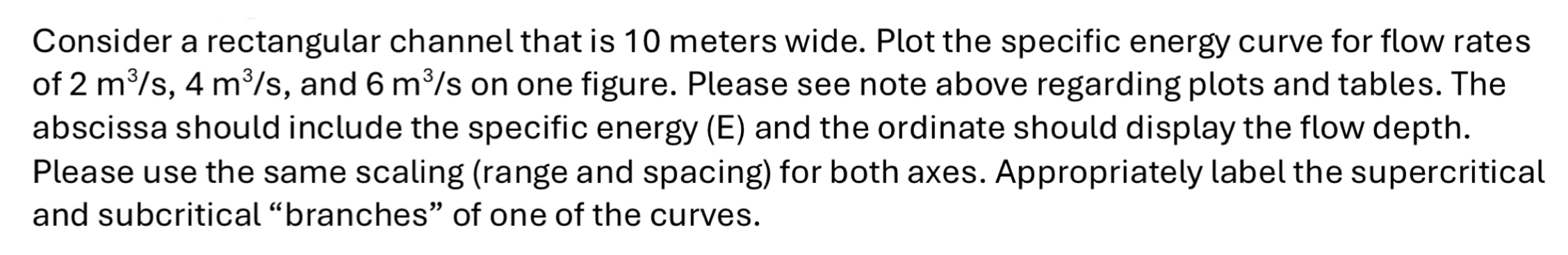 Consider a rectangular channel that is 1 0 meters