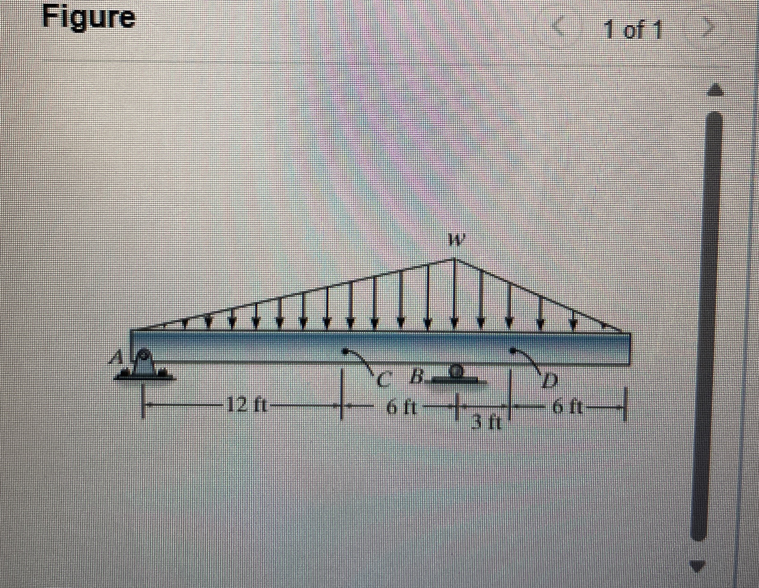 Find VC , MC , VD and MD w = 3 k / ft