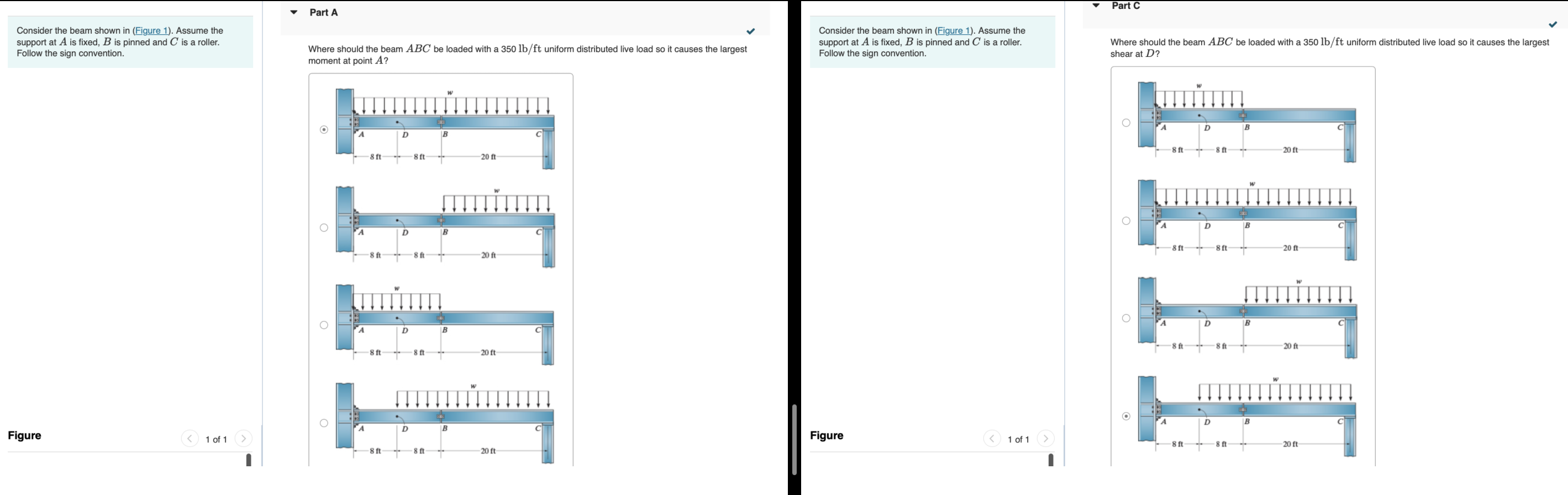 For part B find ( Ma ) max in k * ft For part D