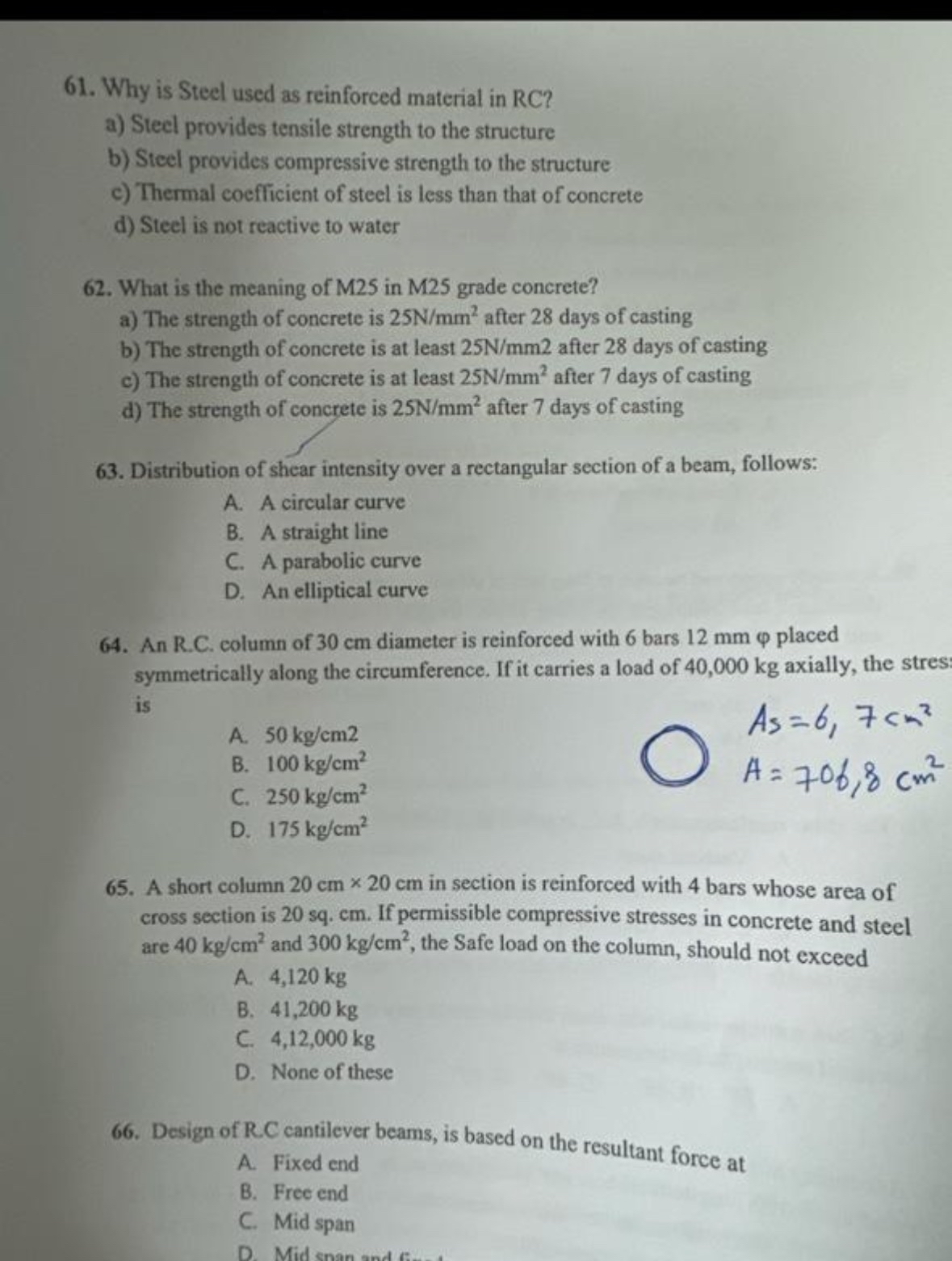 Why is Steel used as reinforced material in RC ?