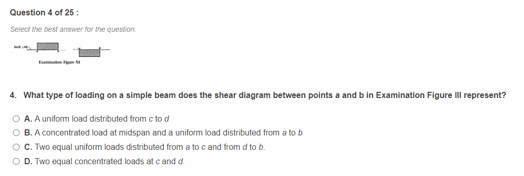 Question 4 of 2 5 : Select the best answer for