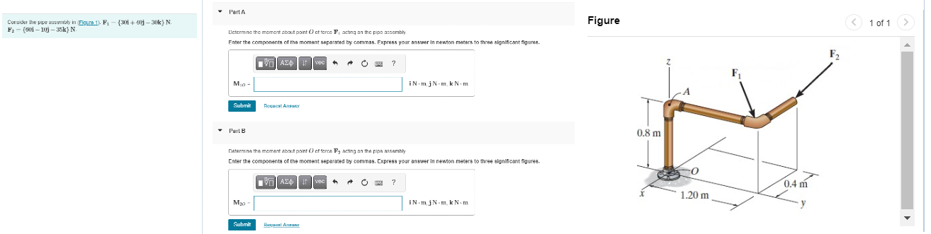 Cunsider the pipe assenuby in flofura 1 } . F 1 -