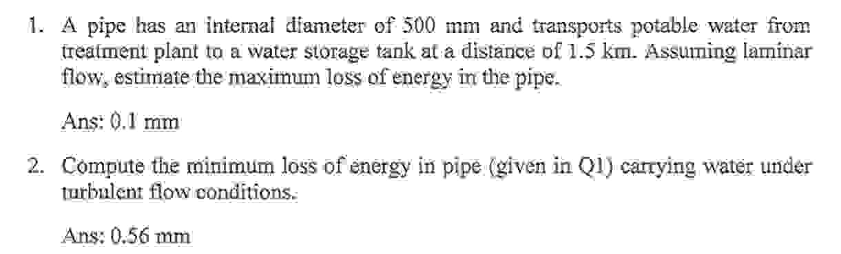 A pipe has an internal dimeter of 5 0 0 m m and