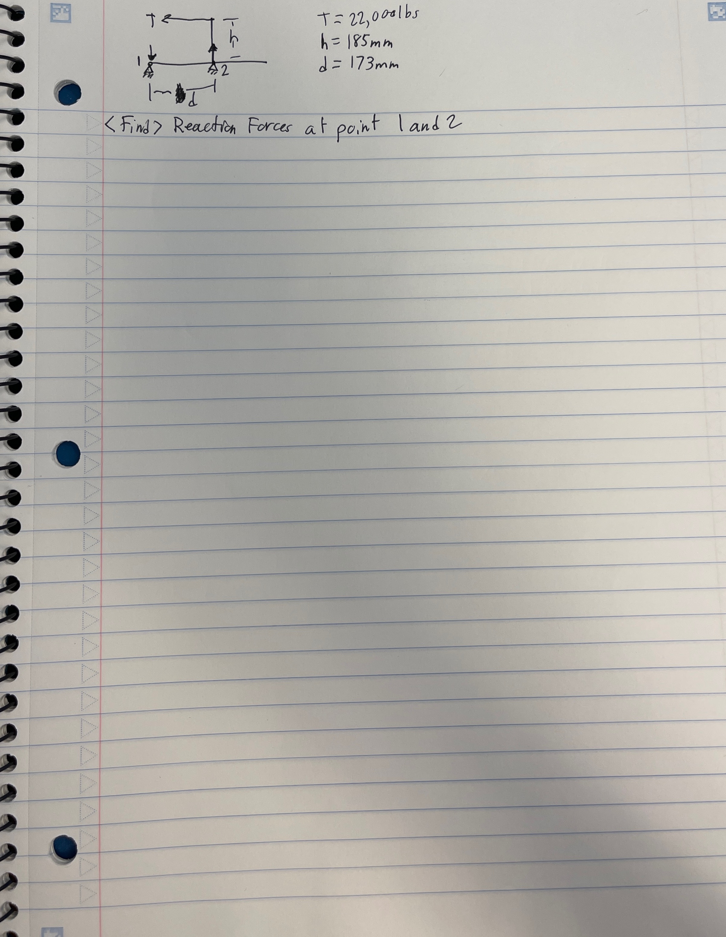 T = 2 2 , 0 0 0 1 b s h = 1 8 5 m m d = 1 7 3 m m