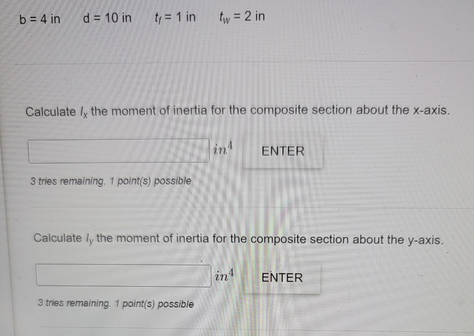 Two channel sections are welded as shown in the