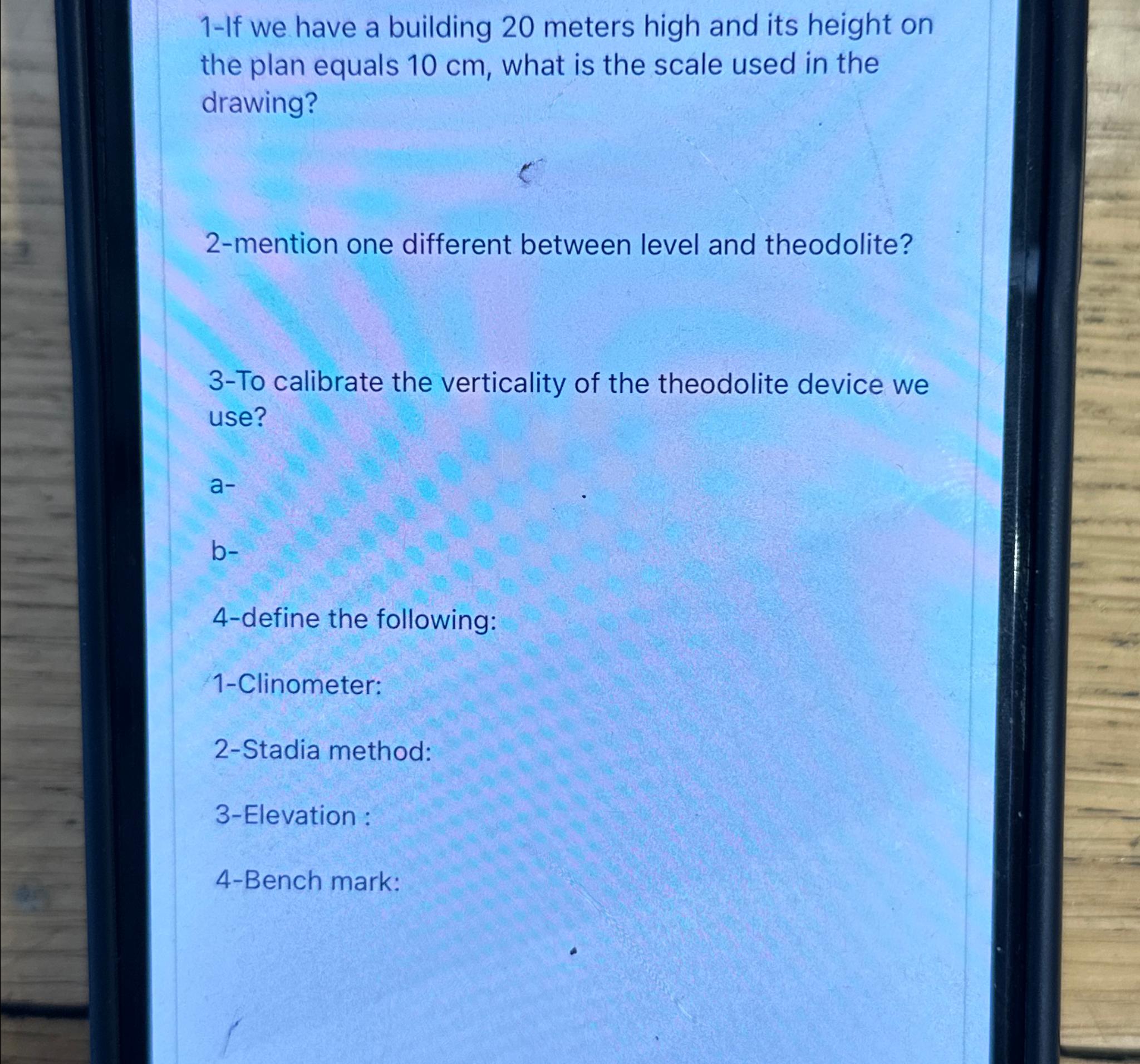 1 - If we have a building 2 0 meters high and its