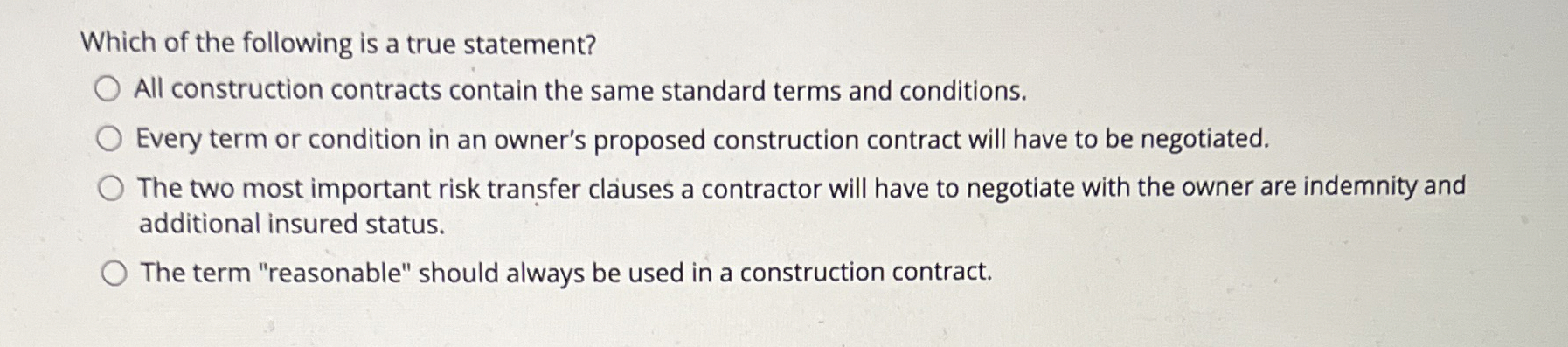 Which of the following is a true statement? All