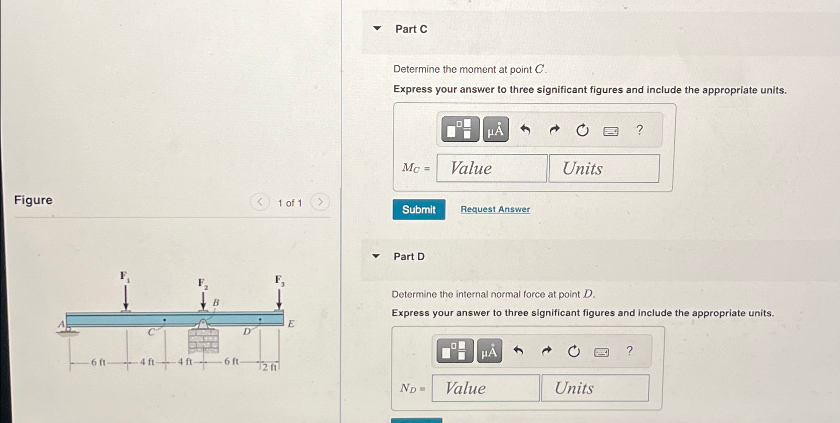 Take F 1 = 5 4 6 l b , F 2 = 1 6 0 l b , F 3 = 2