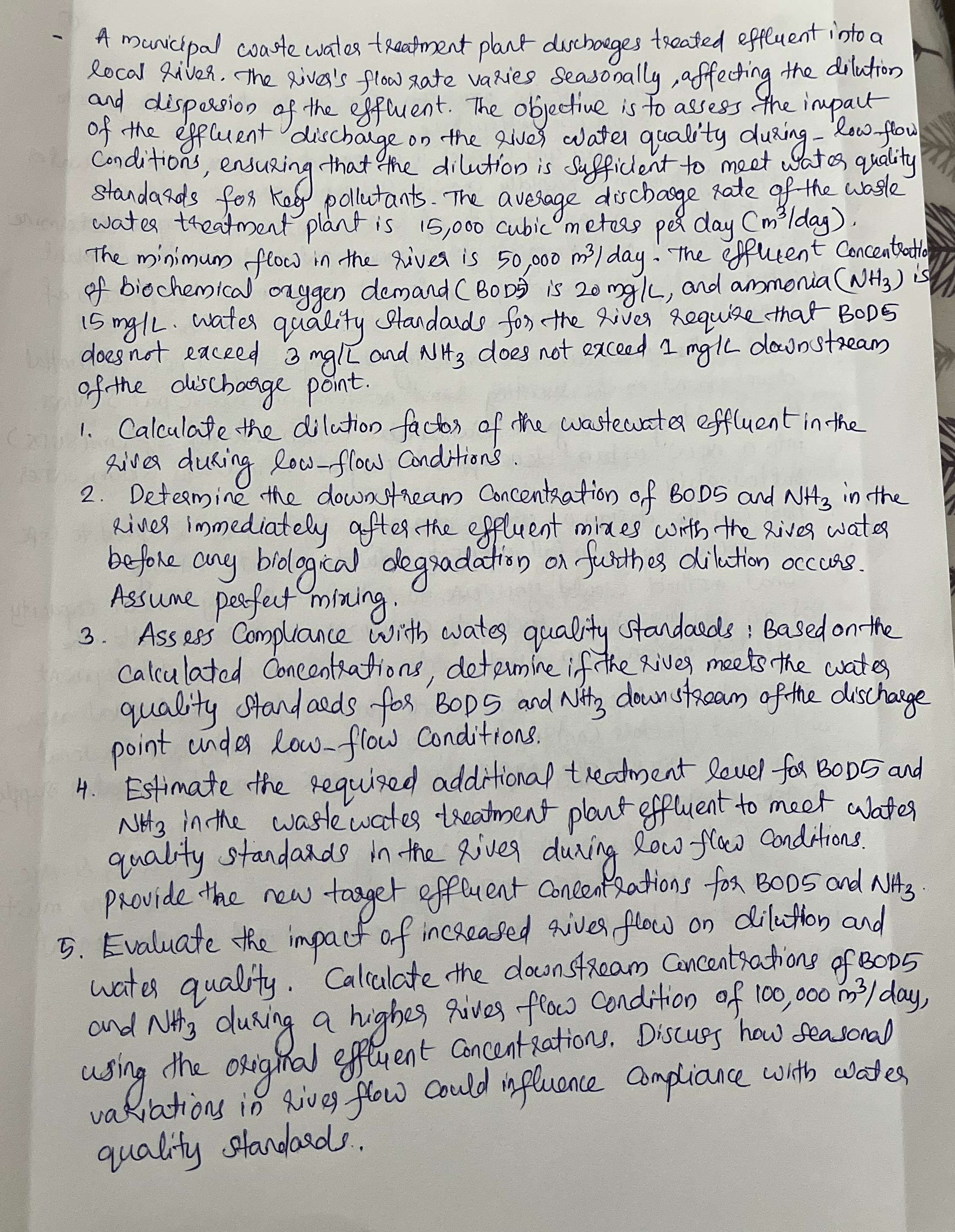 A municipal coaste water treatment plant