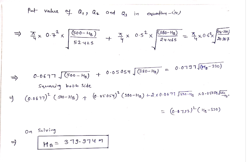 Put value of Q 1 , Q 2 and Q 3 in equation - ( iv