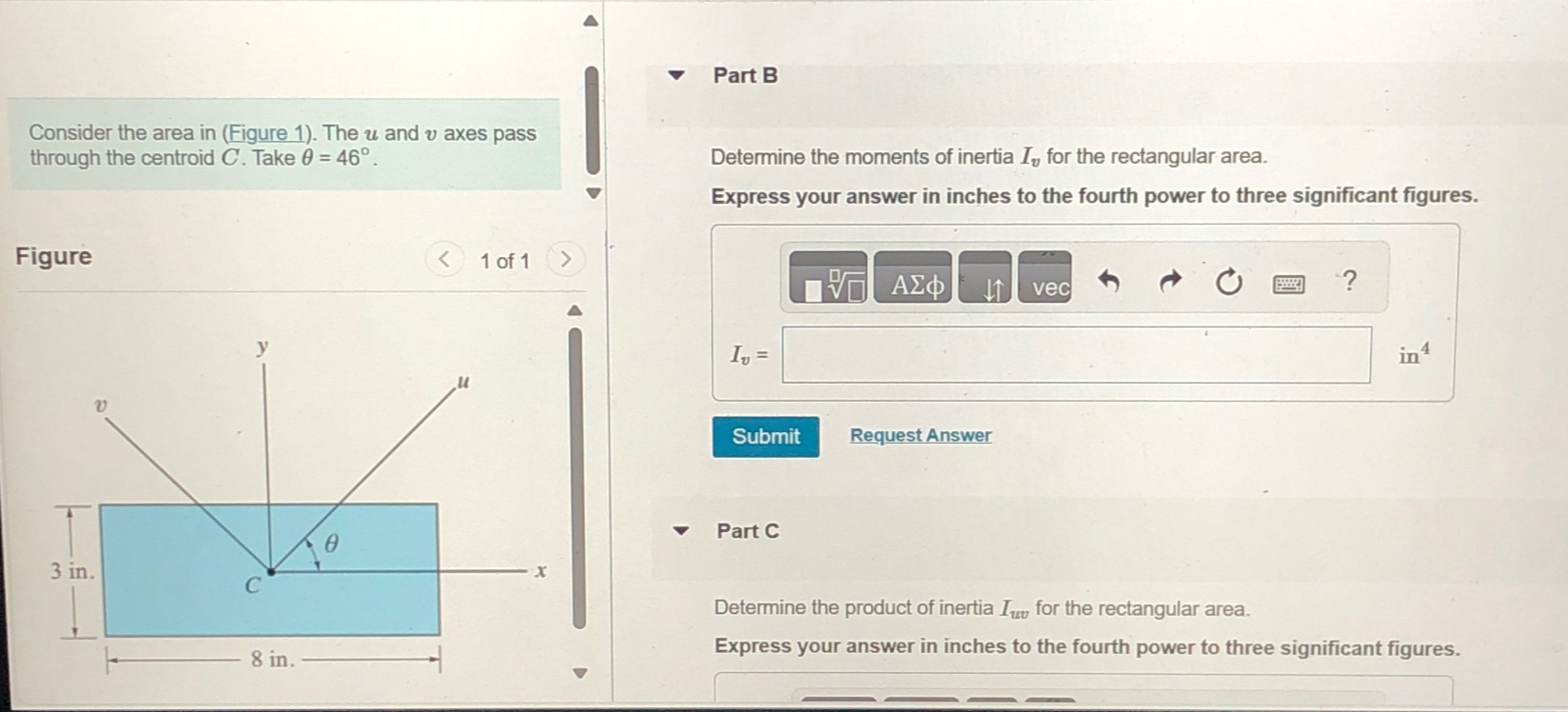 Consider the area in ( Figure 1 ) . The u and v
