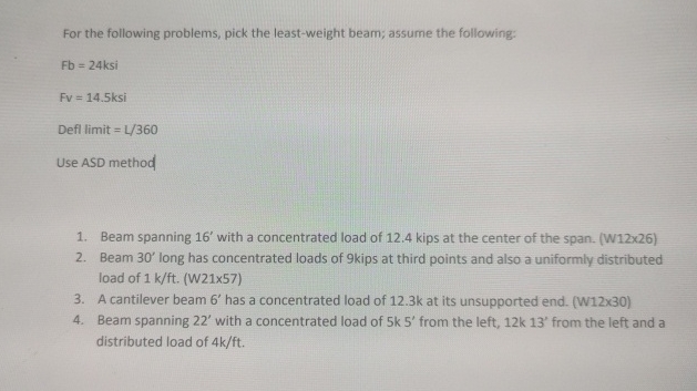 Only tell using the 4 given beams that which one