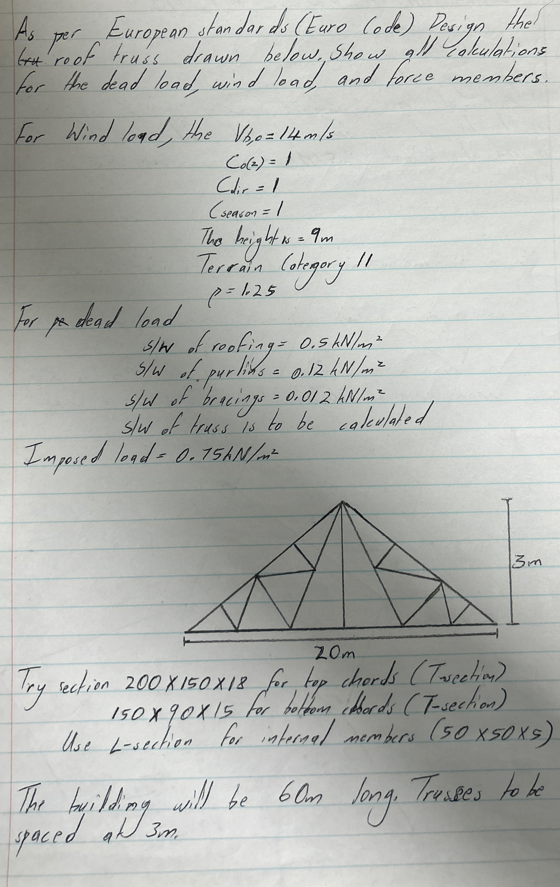 As per European standards ( Euro Code ) Design