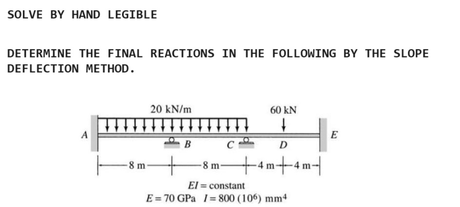 SOLVE BY HAND LEGIBLE DETERMINE THE FINAL