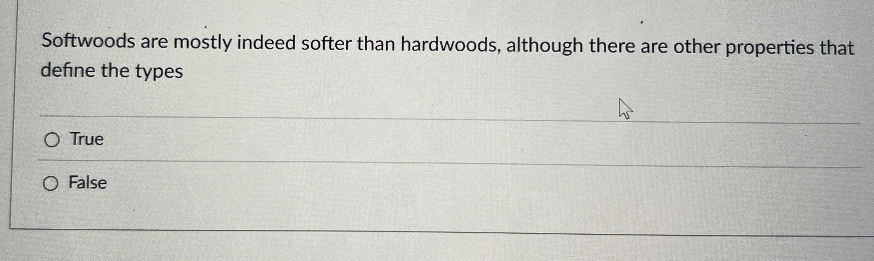 Softwoods are mostly indeed softer than