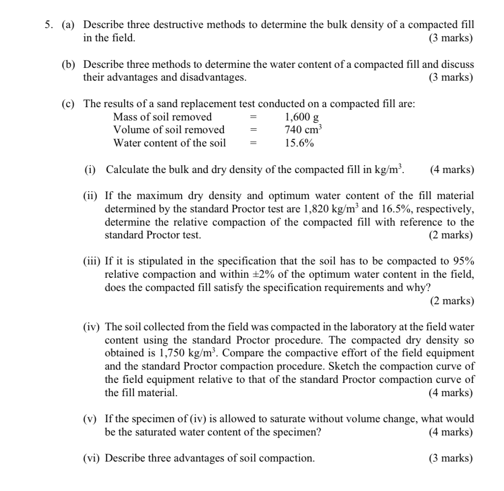 ( a ) Describe three destructive methods to