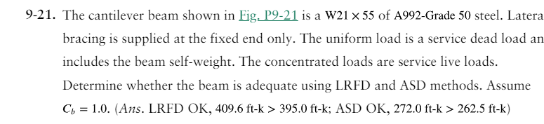 Problem 9 - 2 1 Do only LRFD . Address only