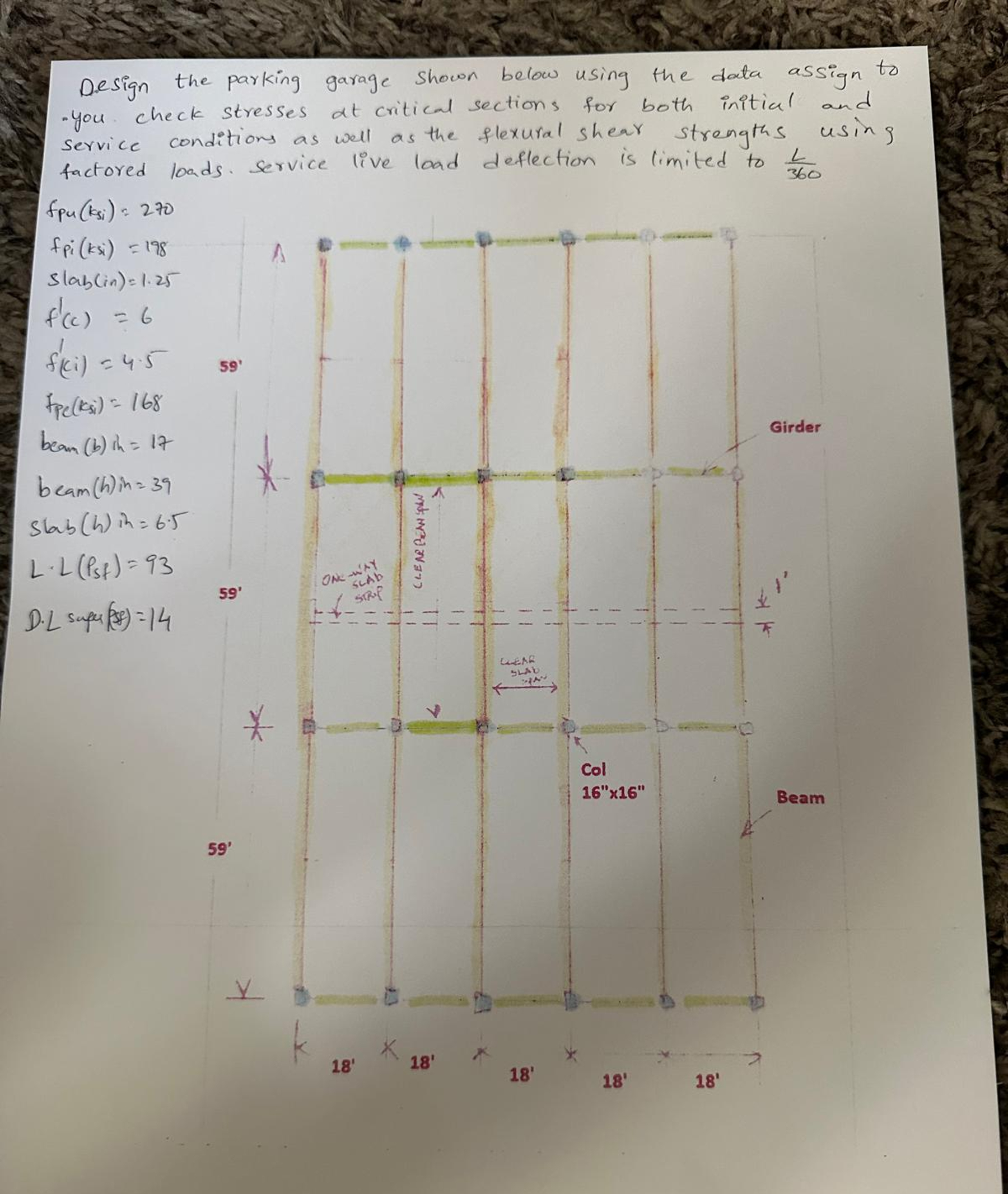 Design the parking garage shown below using the