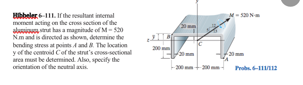 Hibbeler 6 - 1 1 1 . If the resultant internal