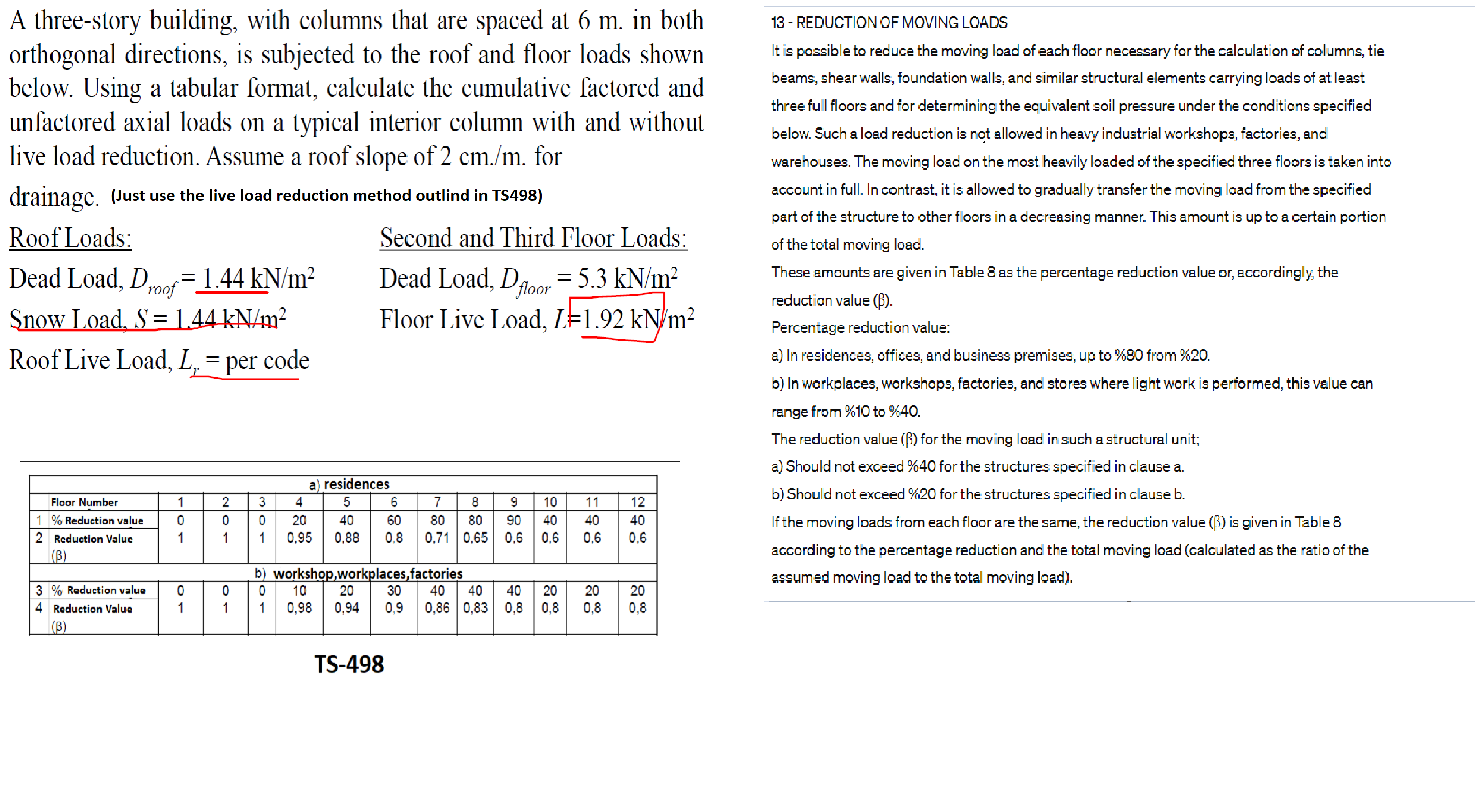 A three - story building, with columns that are