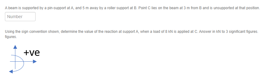 A beam is supported by a pin - support at A , and