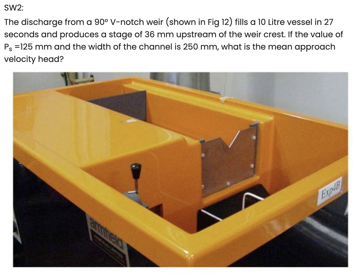 For a sharp - crested weir with crest level Ps