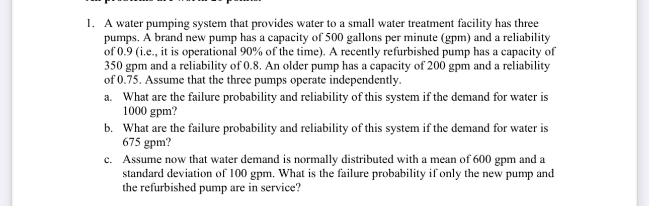 A water pumping system that provides water to a