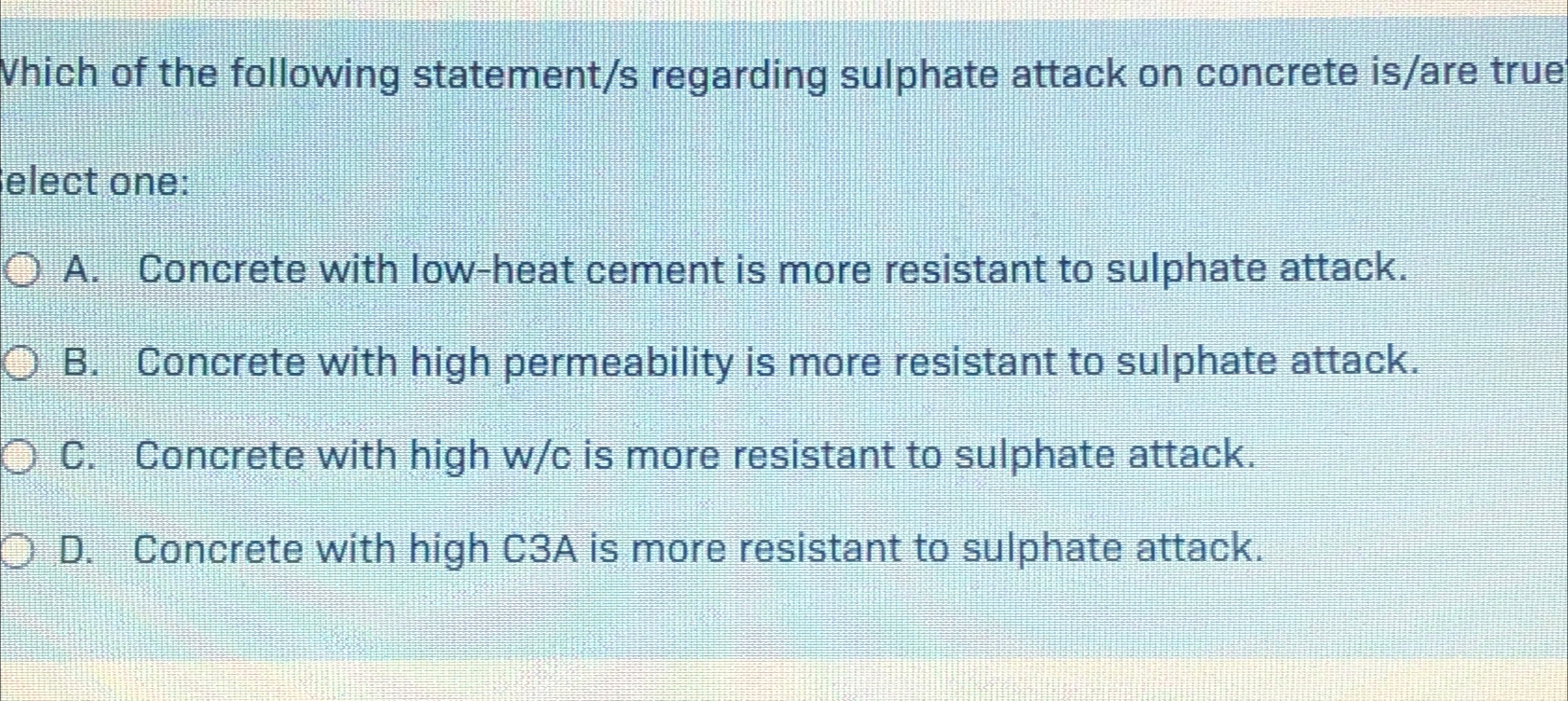 Which of the following statement / s regarding