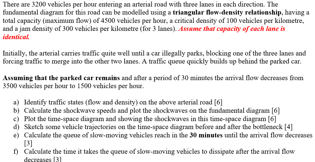 There are 3 2 0 0 vehicles per hour entering an