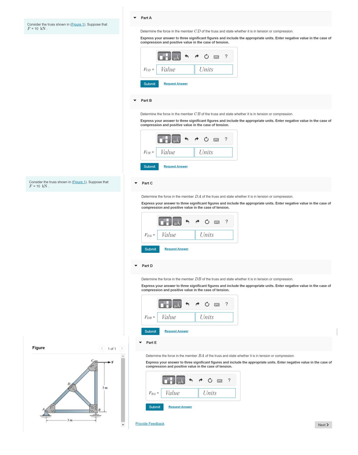 Consider the truss shown in ( Eigure 1 ) .