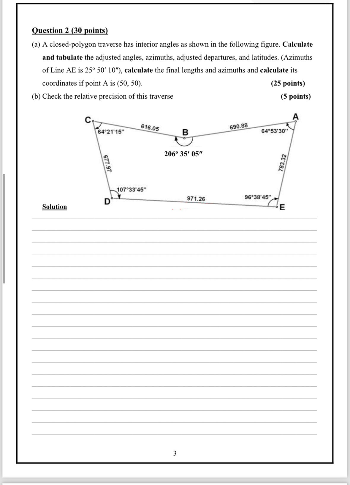 Question 2 ( 3 0 points ) ( a ) A closed -