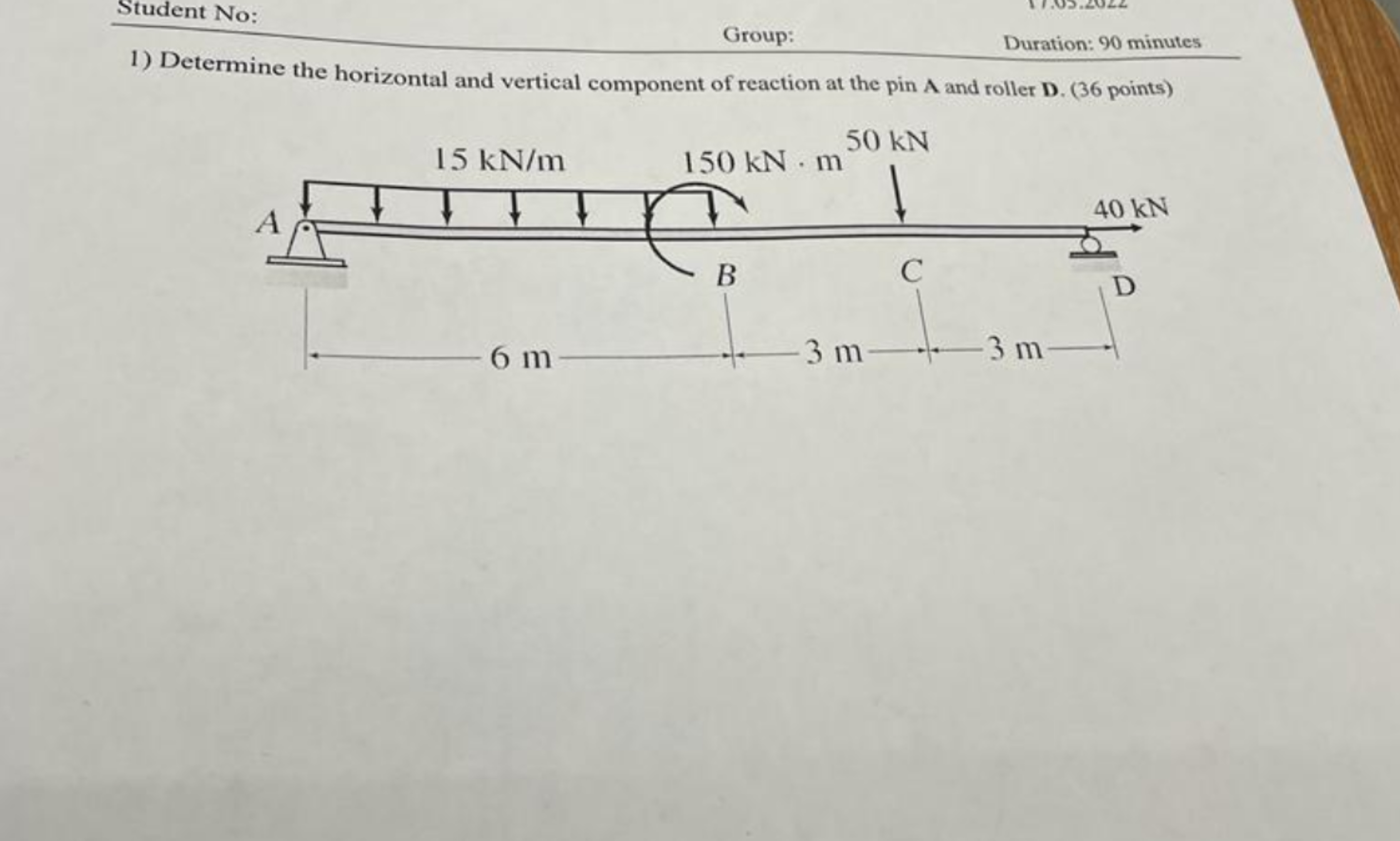 Student No: Group: Duration: 9 0 minutes