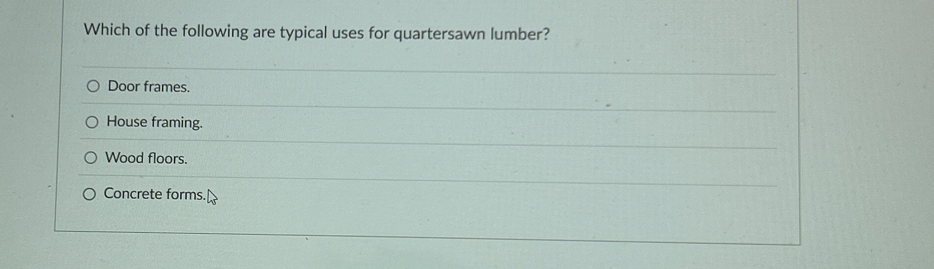 Which of the following are typical uses for