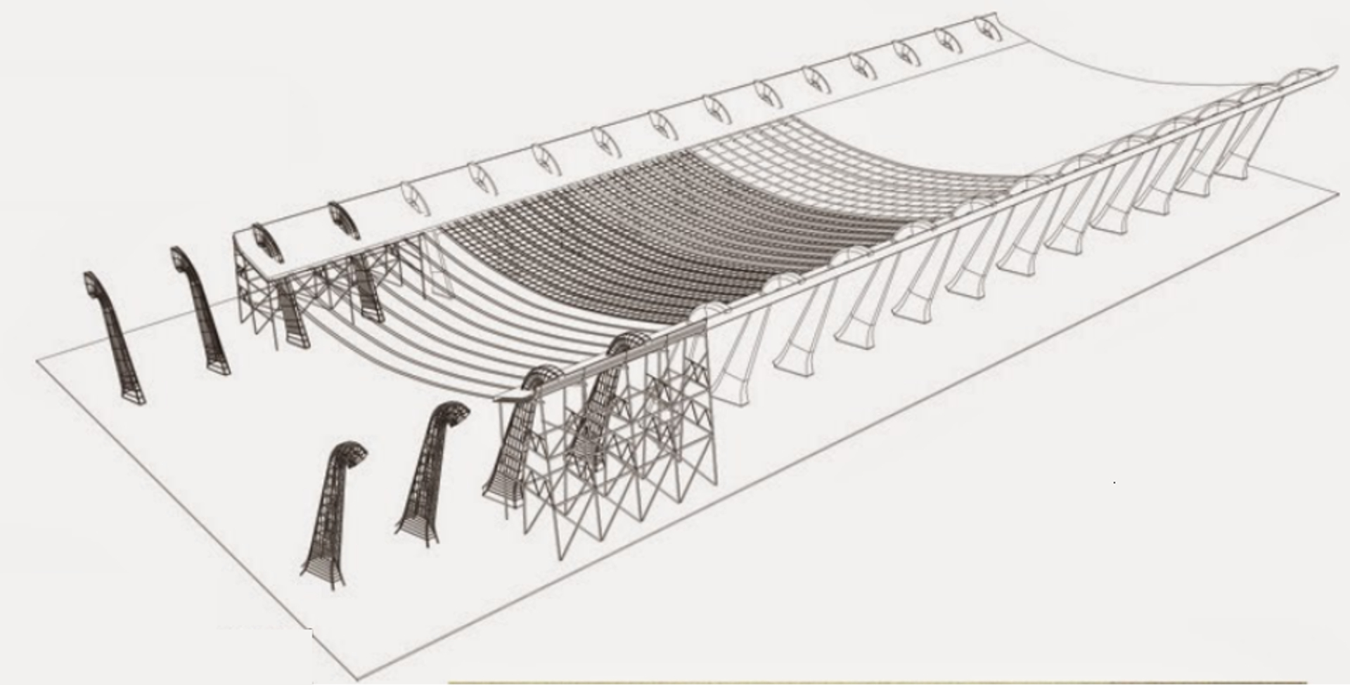 The roof of the Dulles international airport is