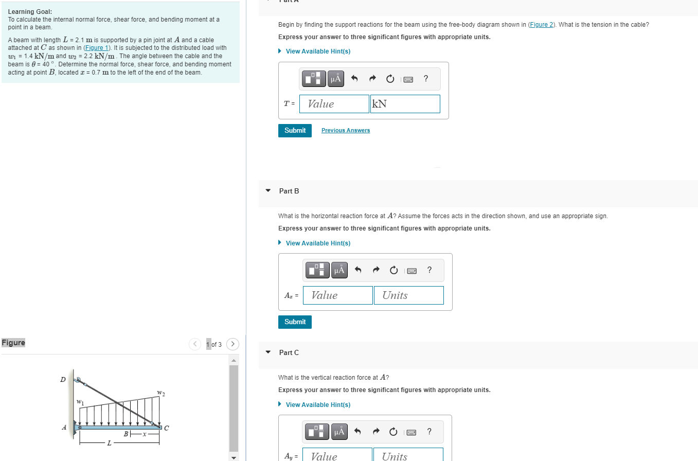 A . What is the tension in the cable? B . What is
