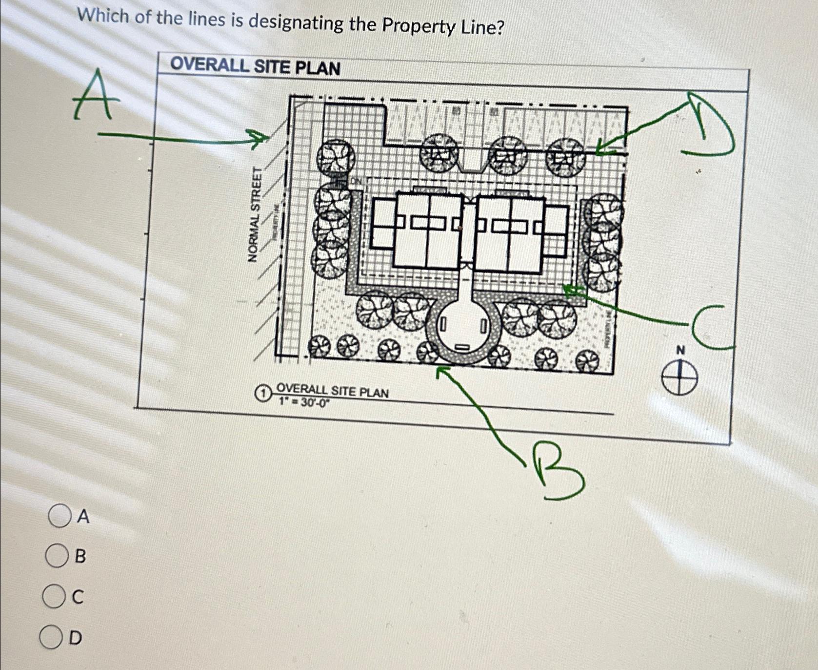 Which of the lines is designating the Property