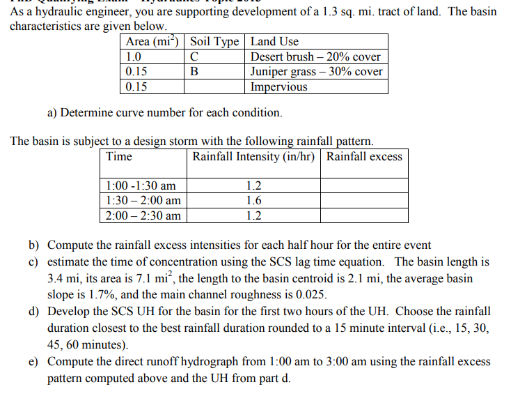 As a hydraulic engineer, you are supporting